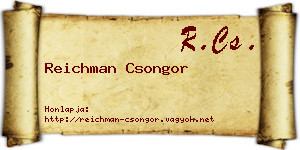 Reichman Csongor névjegykártya